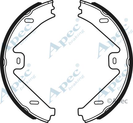 APEC BRAKING Piduriklotside komplekt,seisupidur SHU734